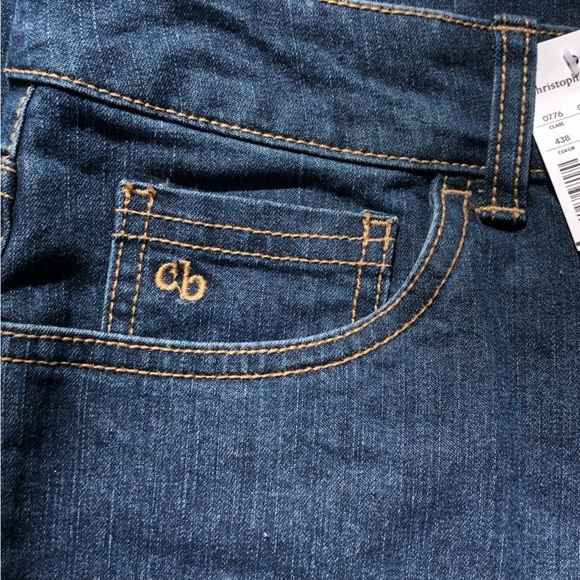 NWT Christopher & Banks 12 Short Modern Fit Dark Wash Boot Cut Jean - Picture 9 of 10